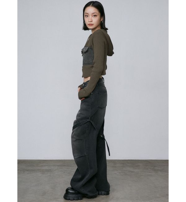 EMODA「カーゴベルトルーズジーンズ」|デニム|