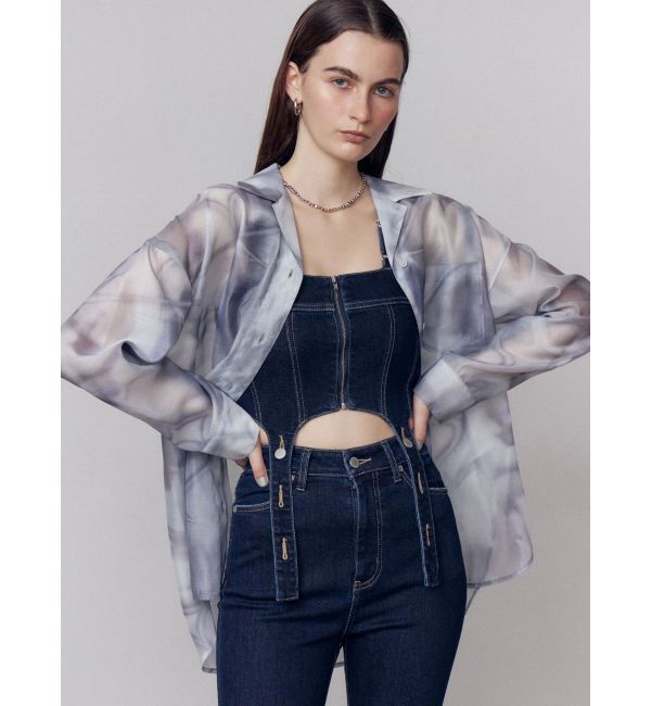 EMODA「エアリーリーズシャツ」|シャツ・ブラウス|グレー