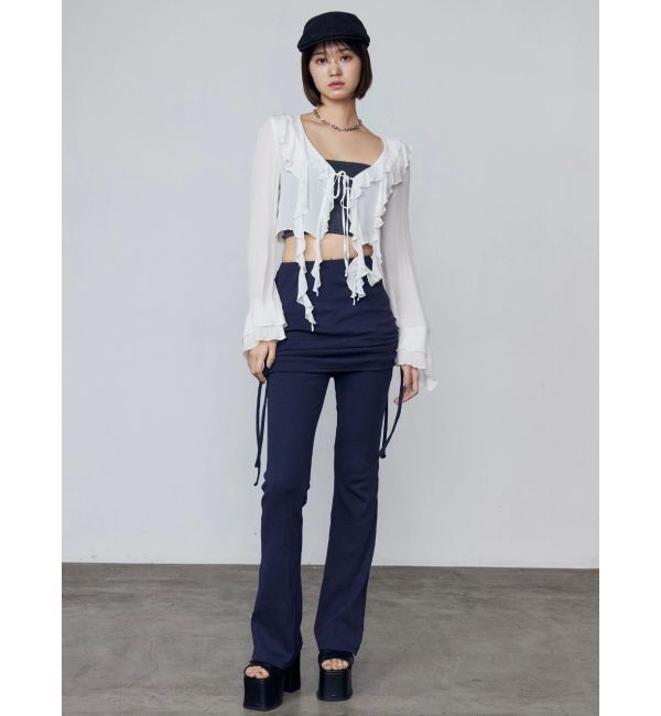 EMODA「レイヤースカートフィットフレアパンツ」|その他|