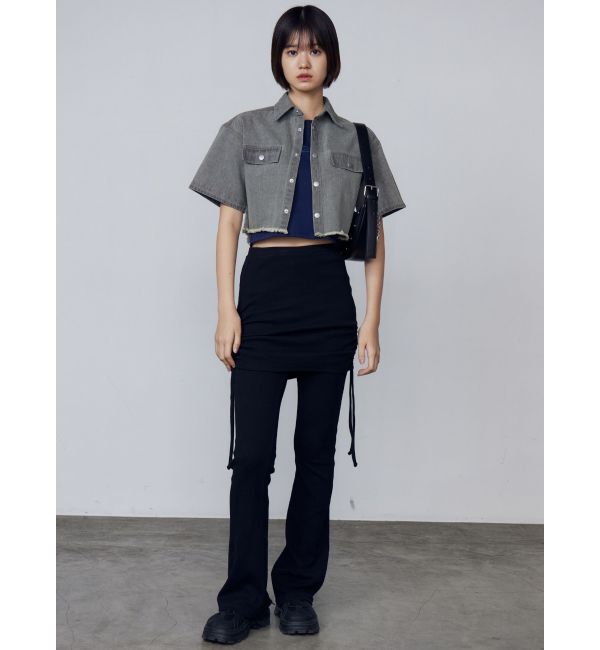 EMODA「レイヤースカートフィットフレアパンツ」|その他|