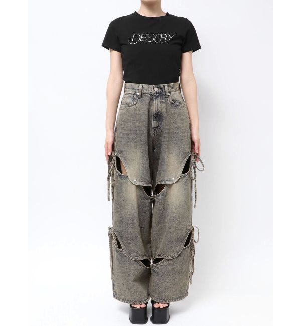 EMODA「カットアウトルーズジーンズ」|デニム|