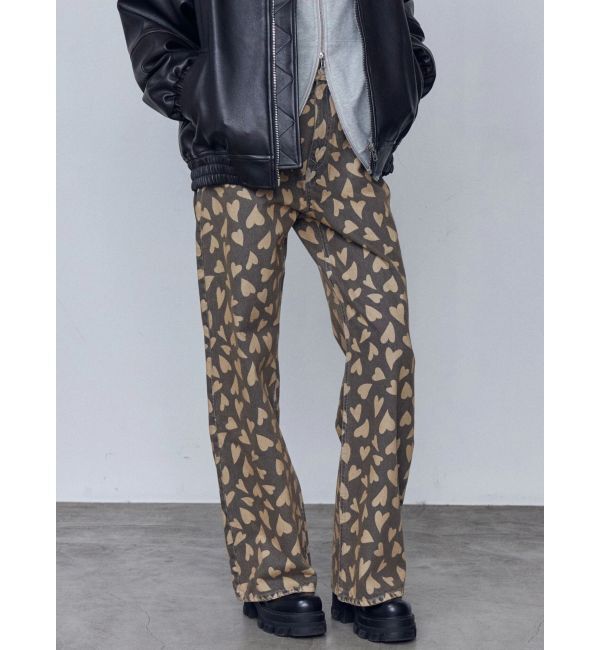 EMODA「ミッドワイドジャストウエストジーンズ」|デニム|