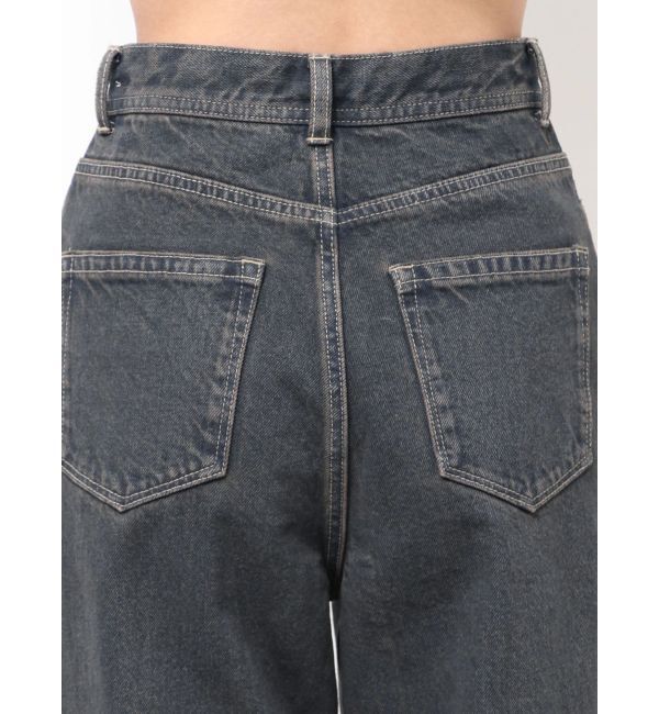 EMODA「ミッドワイドジャストウエストジーンズ」|デニム|