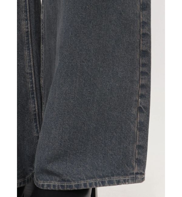 EMODA「ミッドワイドジャストウエストジーンズ」|デニム|