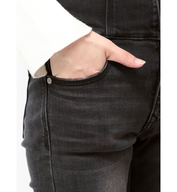 EMODA「バックリボンフレアハイウエストパギンス」|デニム|