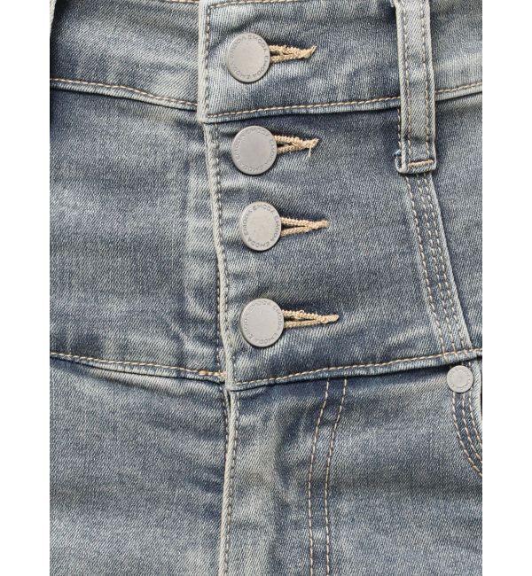 EMODA「バックリボンフレアハイウエストパギンス」|デニム|