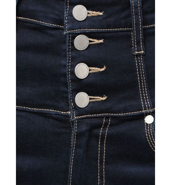 EMODA「バックリボンフレアハイウエストパギンス」|デニム|