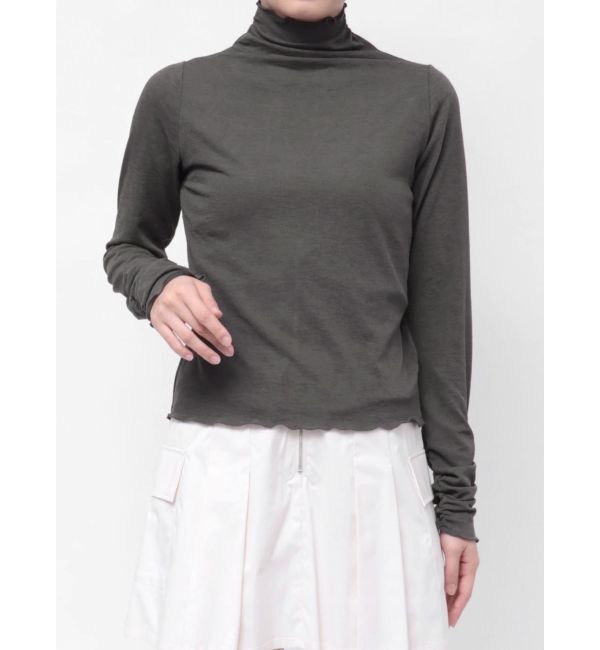 MERCURYDUO「ハイネックシアートップス」|Tシャツ・カットソー|チャコールグレー