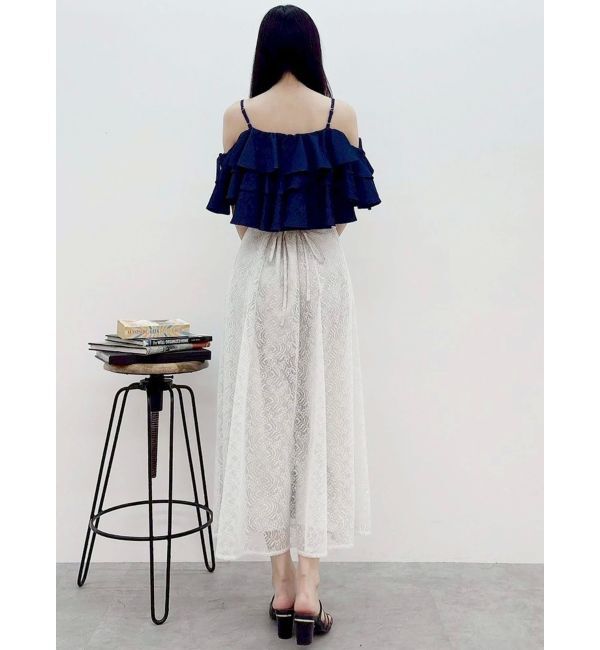 MERCURYDUO「レースフレアコルセットスカート」|スカート|