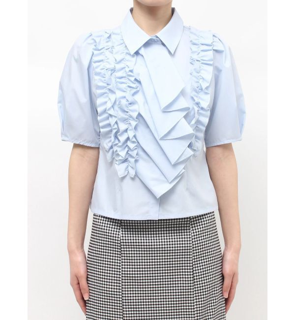 MERCURYDUO「ギャザーフリルシャツ」|シャツ・ブラウス|