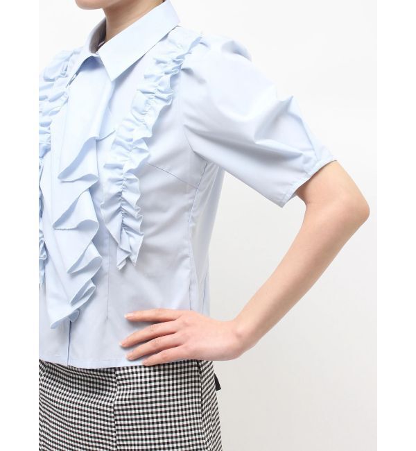 MERCURYDUO「ギャザーフリルシャツ」|シャツ・ブラウス|