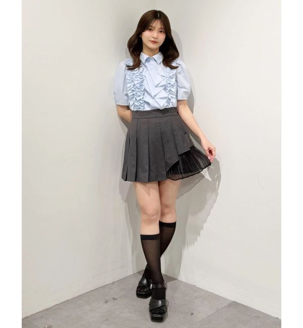 MERCURYDUO「ギャザーフリルシャツ」|シャツ・ブラウス|