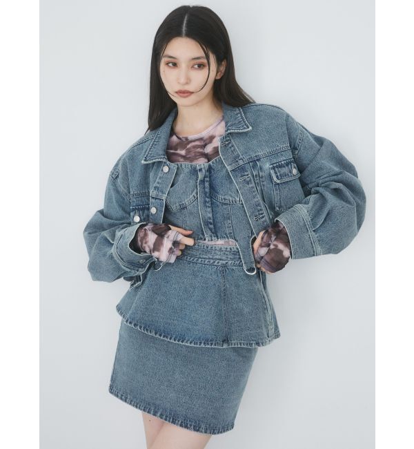 MURUA「ショートデニムジャケット【セットアップ着用可】」|デニムジャケット|