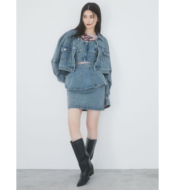 MURUA「ショートデニムジャケット【セットアップ着用可】」|デニムジャケット|