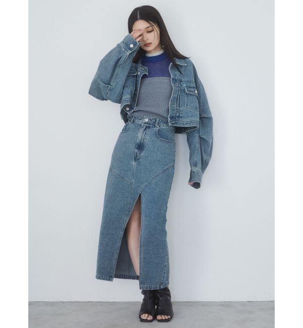 MURUA「ショートデニムジャケット【セットアップ着用可】」|デニムジャケット|