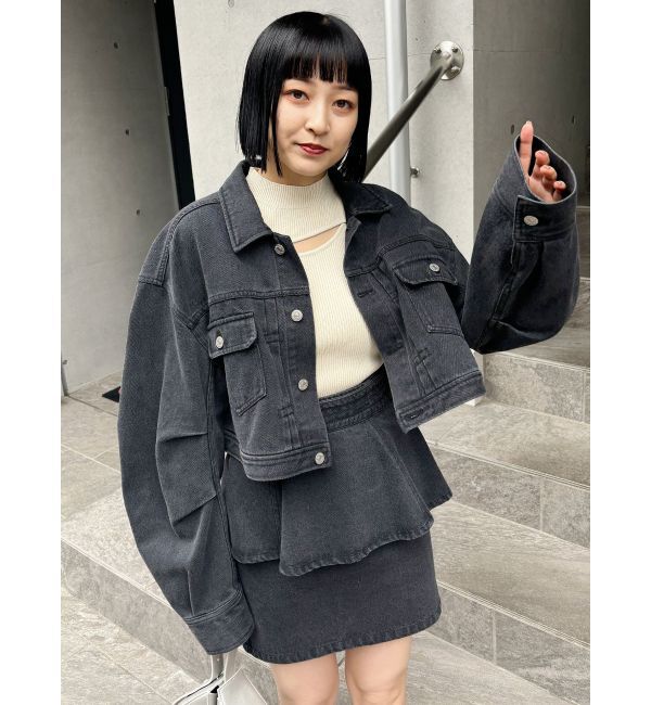 MURUA「ショートデニムジャケット【セットアップ着用可】」|デニムジャケット|