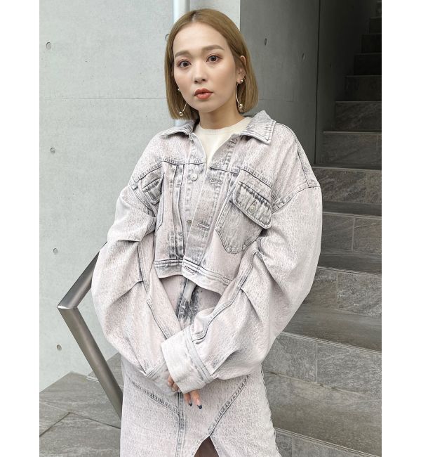 MURUA「ショートデニムジャケット【セットアップ着用可】」|デニムジャケット|