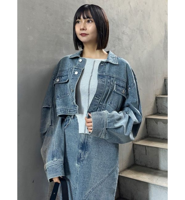 MURUA「ショートデニムジャケット【セットアップ着用可】」|デニムジャケット|