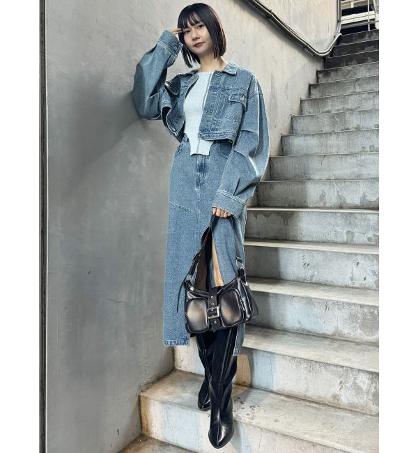 MURUA「ショートデニムジャケット【セットアップ着用可】」|デニムジャケット|