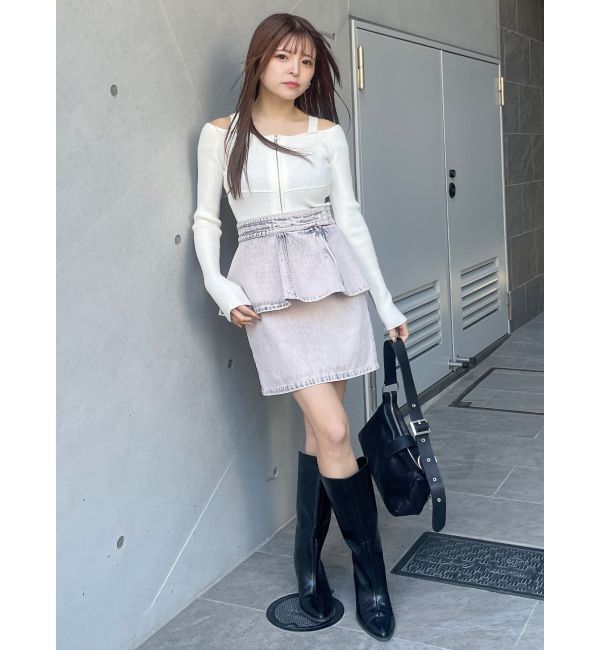 MURUA「ワイドシャフトポインテッドブーツ」|ロングブーツ|