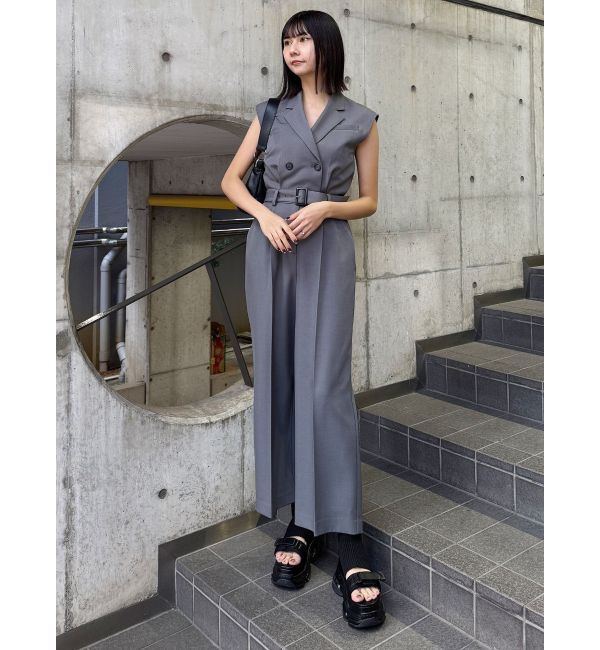 MURUA「テーラードノースリオールインワン」|オールインワン|