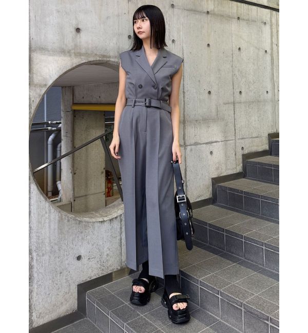 MURUA「テーラードノースリオールインワン」|オールインワン|