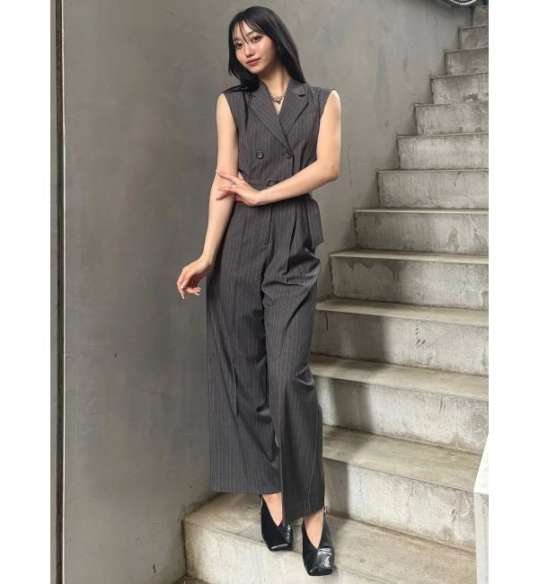 MURUA「テーラードノースリオールインワン」|オールインワン|