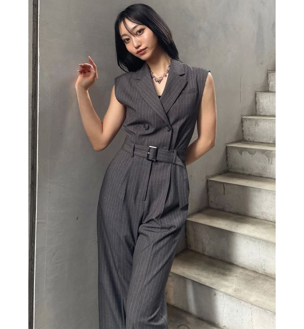 MURUA「テーラードノースリオールインワン」|オールインワン|