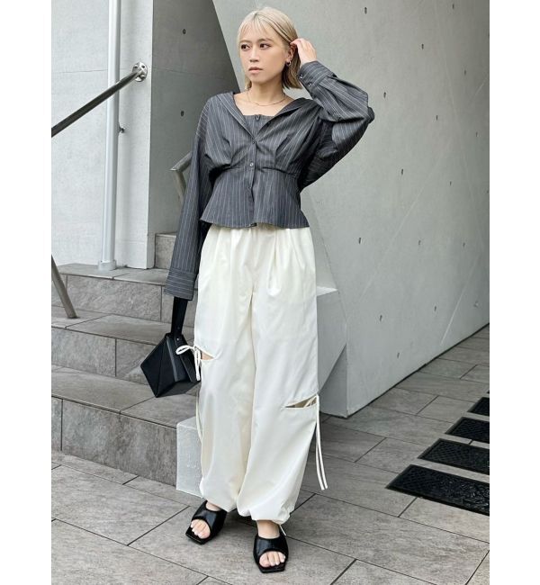 MURUA「メタリックパフミュール」|パンプス|