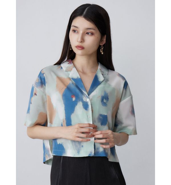 MURUA「パターンクロップドシャツ【WEB限定】」|シャツ・ブラウス|