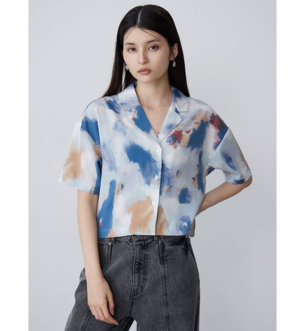 MURUA「パターンクロップドシャツ【WEB限定】」|シャツ・ブラウス|