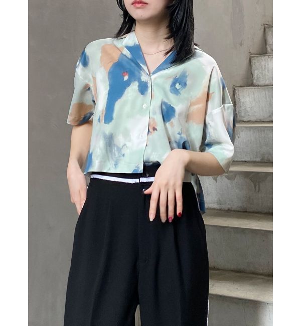 MURUA「パターンクロップドシャツ【WEB限定】」|シャツ・ブラウス|