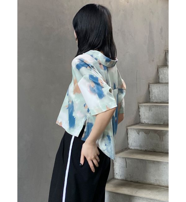 MURUA「パターンクロップドシャツ【WEB限定】」|シャツ・ブラウス|