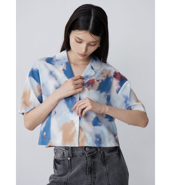 MURUA「パターンクロップドシャツ【WEB限定】」|シャツ・ブラウス|