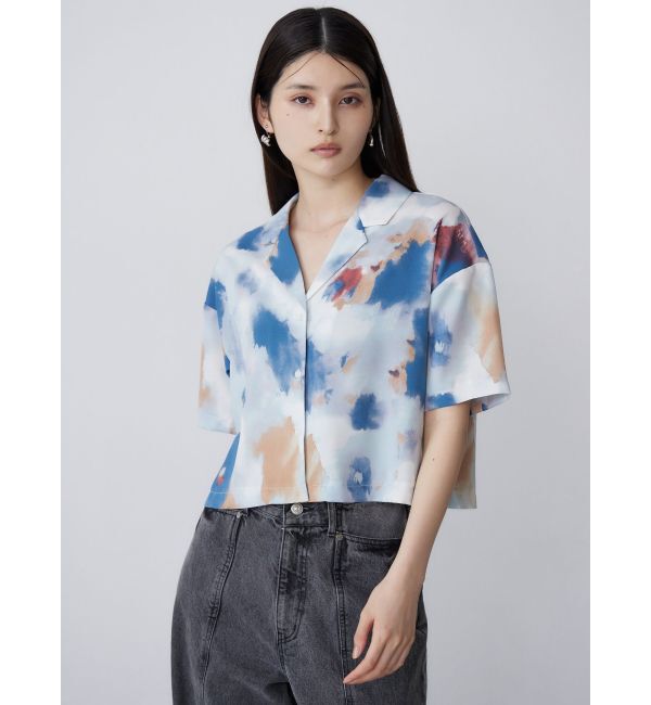 MURUA「パターンクロップドシャツ【WEB限定】」|シャツ・ブラウス|