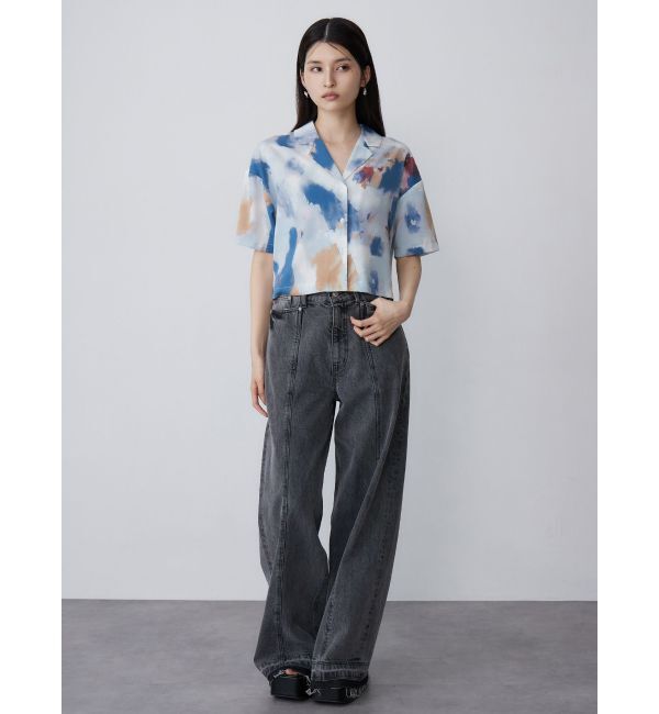 MURUA「パターンクロップドシャツ【WEB限定】」|シャツ・ブラウス|