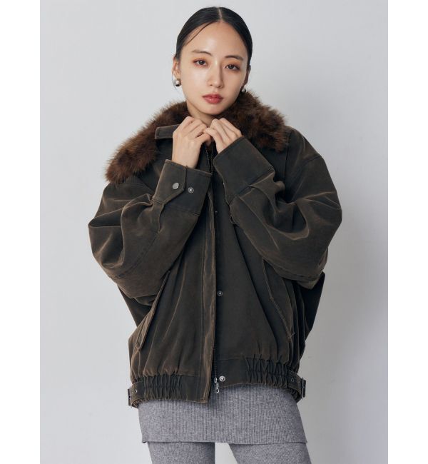 MURUA「2WAYカラーフェイクレザーブルゾン」|その他|