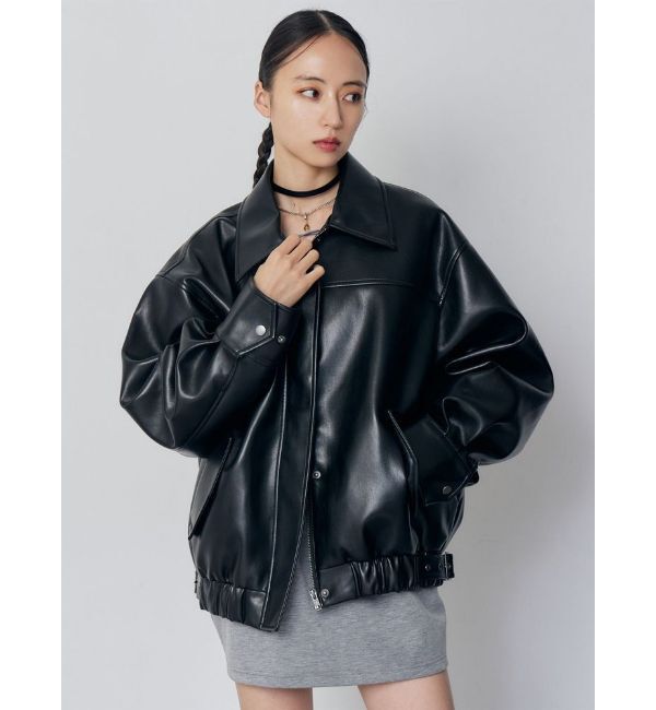 MURUA「2WAYカラーフェイクレザーブルゾン」|その他|