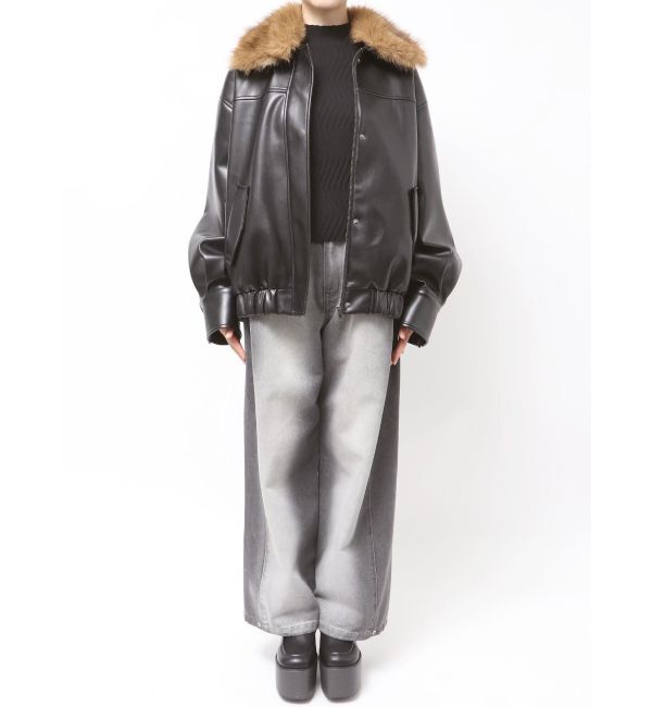 MURUA「2WAYカラーフェイクレザーブルゾン」|その他|