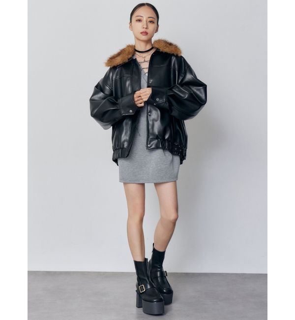 MURUA「2WAYカラーフェイクレザーブルゾン」|その他|