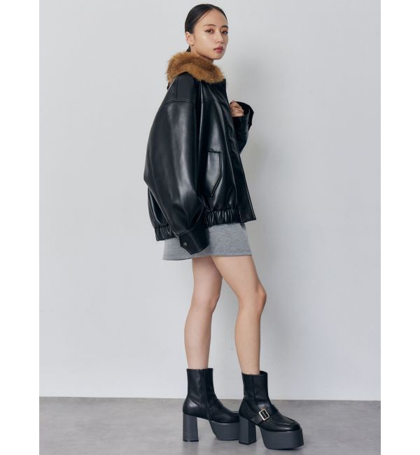 MURUA「2WAYカラーフェイクレザーブルゾン」|その他|