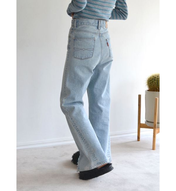 Ungrid「箔プリントスリットデニム」|デニム|