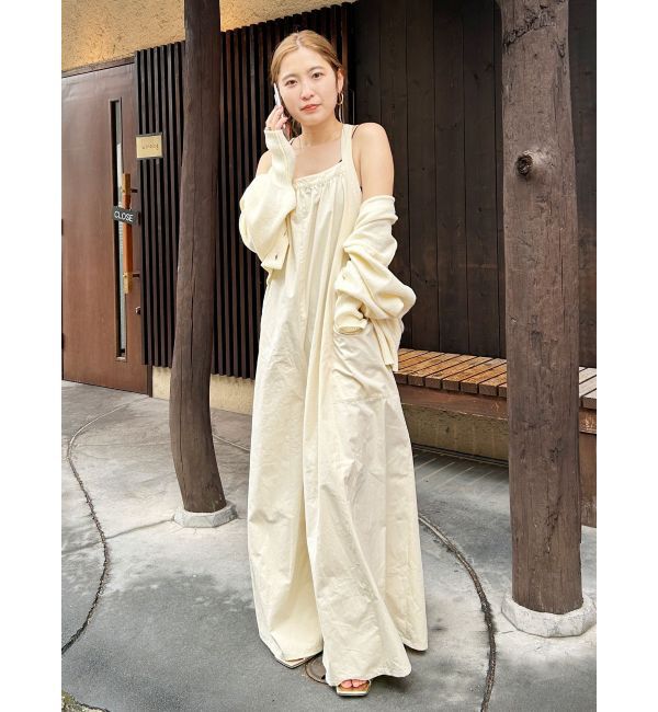 Ungrid「【WEB限定】バッククロスロンパース」|オールインワン|