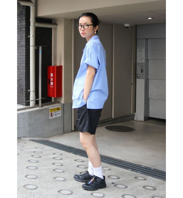 Ungrid「【WEB限定】ハーフスリーブチェックルーズシャツ」|シャツ・ブラウス|