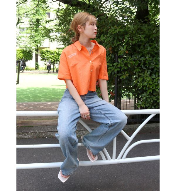 Ungrid「刺繍ハーフスリーブシャツ」|シャツ・ブラウス|