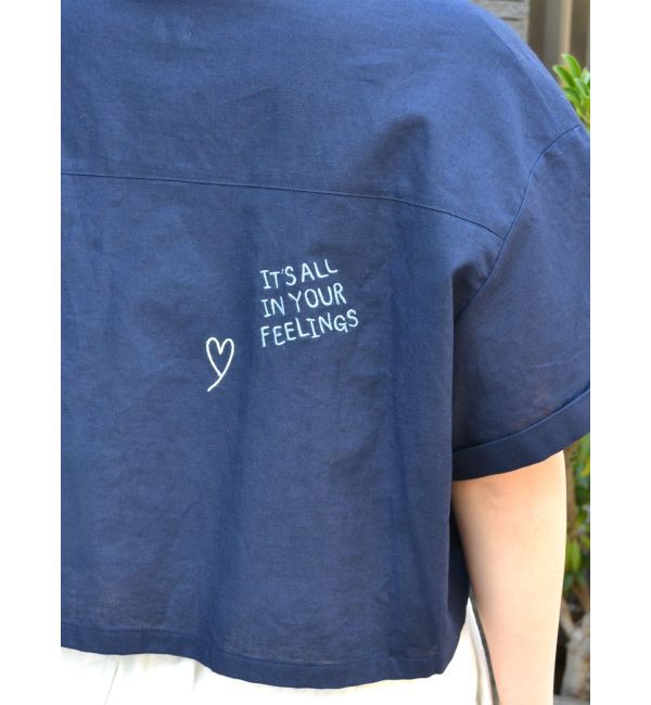 Ungrid「刺繍ハーフスリーブシャツ」|シャツ・ブラウス|