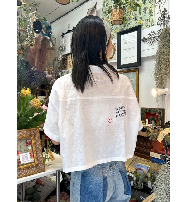 Ungrid「刺繍ハーフスリーブシャツ」|シャツ・ブラウス|