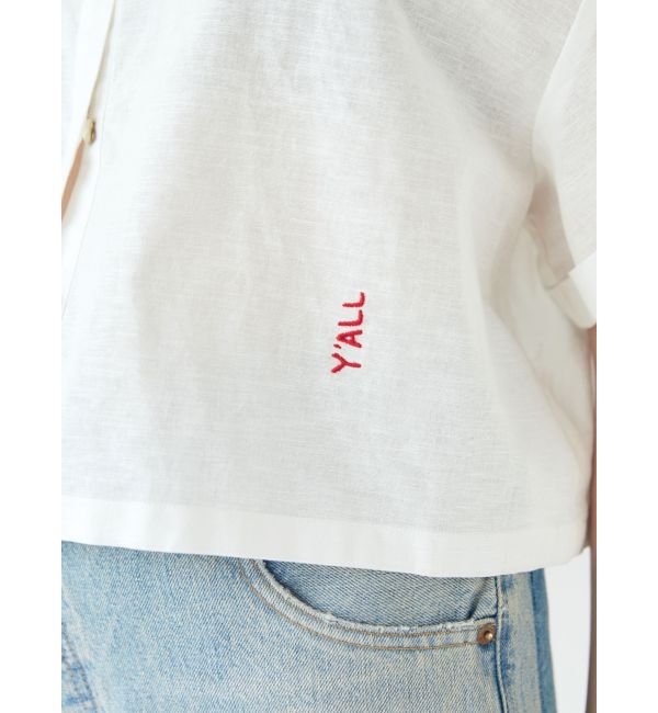 Ungrid「刺繍ハーフスリーブシャツ」|シャツ・ブラウス|