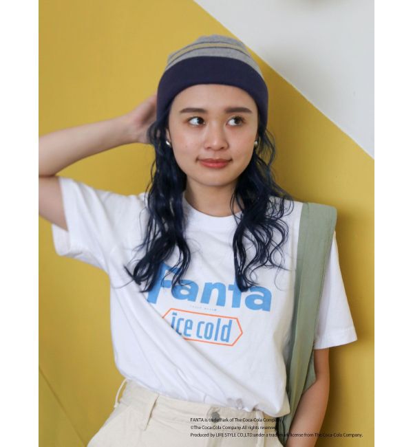 Ungrid「ボーダーニット帽」|ニット帽|ネイビー