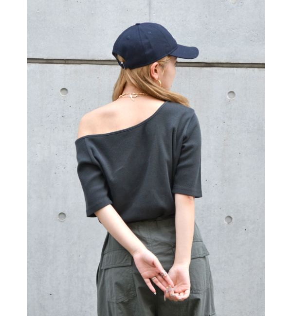 Ungrid「ワンショルテレコTee」|Tシャツ・カットソー|